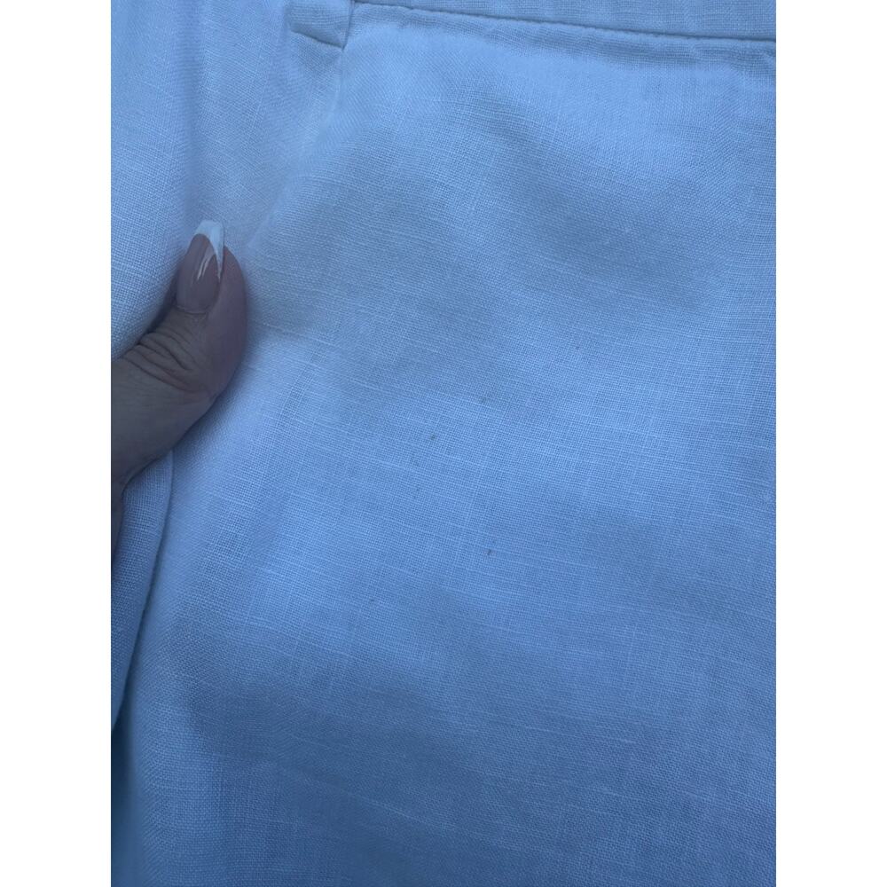 Eileen Fisher Women White Organic Linen Bermuda Shorts Sz S Casual Summer Travel - Picture 7 of 12
